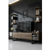 HANAH HOME Chrome Line Walnut Black
