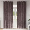 Velvete zavese 2 kos Rjava 225 x 140 cm Žamet