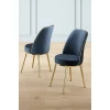 HANAH HOME Set 4 stolice Pefa Anthracite Gold
