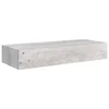 Zidna polica s ladicom siva boja betona 60 x 23,5 x 10 cm MDF