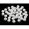 Plastične voščene kroglice / biseri Glance O8 mm - F2 bela (500 g)