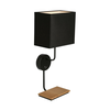 Keto Zidna Lampa sa Prekidačem Crna 1x40W E14