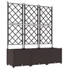 Vrtna saksija 3 pcs Smeđa 120 x 40 x 143 cm Plastika