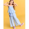 Sinsay - Komplet: bluza i pantalone - bledoplavo