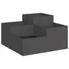 Vrtna saksija Crna 80 x 80 x 48 cm Čelik
