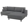 UPPAKRA Modularna sofa trosed, s lenjivcem, desno/Johanneshov tamnosiva