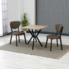 HANAH HOME Set Trpezarijski sto i 2 stolice Elma Brown Walnut