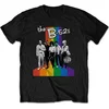 The B-52s Majica Rainbow Stripes Unisex Black L