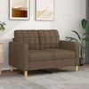 vidaXL Kavč dvosed rjav 120 cm blago