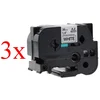Komplet Brother TZe-S261/TZ-S261/PT/P-Touch 36mm, močnejše lepilo (strong adhesive), kompatibilni trakovi (3) - črn izpis/bel trak