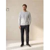 Sinsay - Slim-fit chino pantalone u kockicu sa dodatkom viskoze - tamno siva
