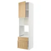METOD/MAXIMERA Visoka omara za vgrad gspd aparate, bela/Forsbacka hrast, 60x60x240 cm