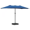 Vidaxl Vrtni dežnik Azur modra 385 x 209 x 244 cm Poliester