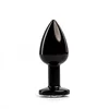Anal butt plug metal crni S