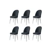 Hanah Home Set stolica Ritim, 44x96x42 cm, 6 komada, Antracit-bele