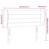 vidaXL vidaXL Vzglavje z ušesi črno 83x23x78/88 cm žamet, (20932808)