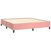 Vidaxl Box spring postelja z vzmetnico roza 180x200 cm žamet