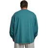 Pigment-dyed long-sleeved pocket teal