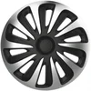 Caliber Carbon Silver Black Hubcap Set - 16