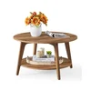 Songmics Kavni mizica 80x45 cm rjava
