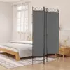 Vidaxl vidaXL 4-delni paravan, antracit, 160x200 cm, blago