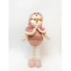 MAISON ADORABLE Novogodišnji plišani Sneško Belić 53 cm, Belo- roze