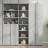 Visoka komoda siva boja betona 45x41x185 cm konstruirano drvo
