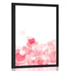Plakat rdeči srčki - 60x90 white