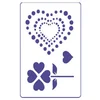 Šablona PENTART A5 - Srce/Cvetje (hobby program)