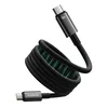 Polnilni in podatkovni kabel Baseus Tungsten Gold pleten USB-C v USB-C kabel z magnetnim navijanjem 100W - 1m - črn
