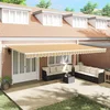 Skrovita tenda Šareni 600 × 300 cm Poliester i aluminij