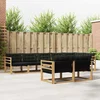 Set vanjskih sofa s jastukom 8 pcs Bijela i crna