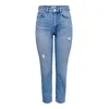 ONLY Ženske kavbojke ONLEMILY Straight Fit 15249500 Light Blue Denim (Velikost 27/32)