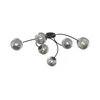 Plafonski luster VIBRA 6xE14/10W/230V crna/siva