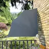 vidaXL Vetrobranska zložljivo platno za teraso 140 x 140 cm siva barva