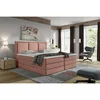 MID.YOU POSTELJA BOXSPRING 200 cm x 200 cm , tekstil starinsko roza