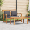 vidaXL Vrtna klop Rjava 110 x 64 x 76.5 cm Trden tikov les