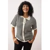 Trendyol Curve Ženska bluza Tbbss25Af00115, Crna