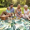 shumee Odeja za piknik - za na plažo - bombaž - Evkaliptus na sivi - 180x200