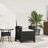 Ležaljka u vrtu Crna i Krema 56 x 60 x 112 cm poliratan