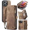 Caseme ovitek in denarnica za iPhone 15 Pro Max – rjava