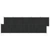 Panel ograde 10 pcs WPC i aluminij Crna