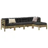 5-dijelni set vrtnih sofa s jastucima od impregnirane borovine