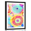 Plakat s paspartujem grunge krogi - 20x30 no frame