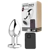 Butt Plug Vibrator USB Silver