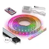 SET 1x LED RGBW traka DIGITAL LED/16,5W/230V 5 m + 5x ugradni profil 1 m + daljinski upravljač