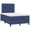 Vidaxl Box spring postelja z vzmetnico modra 120x190 cm blago