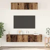 Set TV komoda Zidne 4 pcs Staro drvo Konstruirano drvo