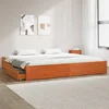 Krevetna konstrukcija s ladicama Vosak smeđa 200 x 200 cm