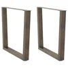 Noge za blagovaonski stol V-oblik 2 kom Prirodni čelik 90 x (72-73,3) cm Čelik